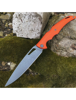 Складной нож Кайман XL сталь K110, рукоять G10, цвет оранжевый