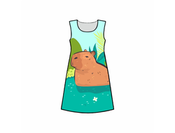 Платье 3D с полной запечаткой Капибара, Kapibara-san №27