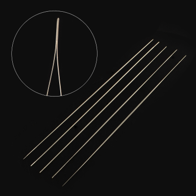 Набор гибких игл с очень большим ушком для нанизывания бисера и бусин - 6 штук