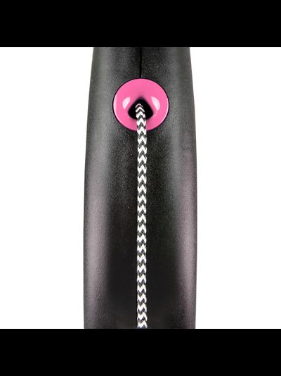Flexi рулетка Black Design XS (до 8 кг) 3 м трос черный/розовый