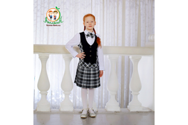 Жилет с юбкой в складку-плиссе КЛАССИКА