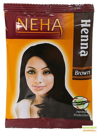 "НЕХА"  - Хна для волос, цвет коричневый от "Ведика Херблс" (Neha Herbal Henna Brown, Vedika Herbals) 20 г