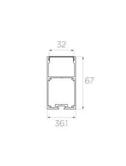 Алюминиевый профиль 4L-3567-S ANOD