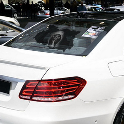 3D наклейка на автомобиль в виде страшного черепа Наклейки на заднее стекло автомобиля Страшная