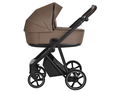 Коляска 2в1 Roan Sol кожа Camel/Black (руч.Тем.коричневый)