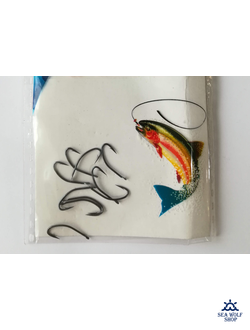 Крючок №4 на корюшку (10 шт, чёрный, лопатка)