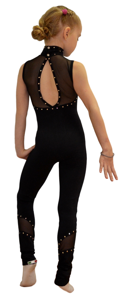 Термо-КОМБИНЕЗОН  C СЕТКОЙ  И АППЛИКАЦИЕЙ SWAROVSKI   (арт 504)