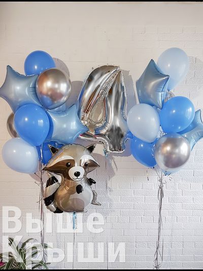 Сет "Енот мальчик" (19 шариков + 1 цифра)