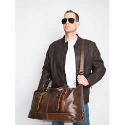 Кожаная дорожная сумка Campora Premium sienna (арт. 
4019-63)