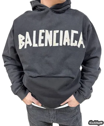 Худи Balenciaga Black/Grey (S, M, L, XL)