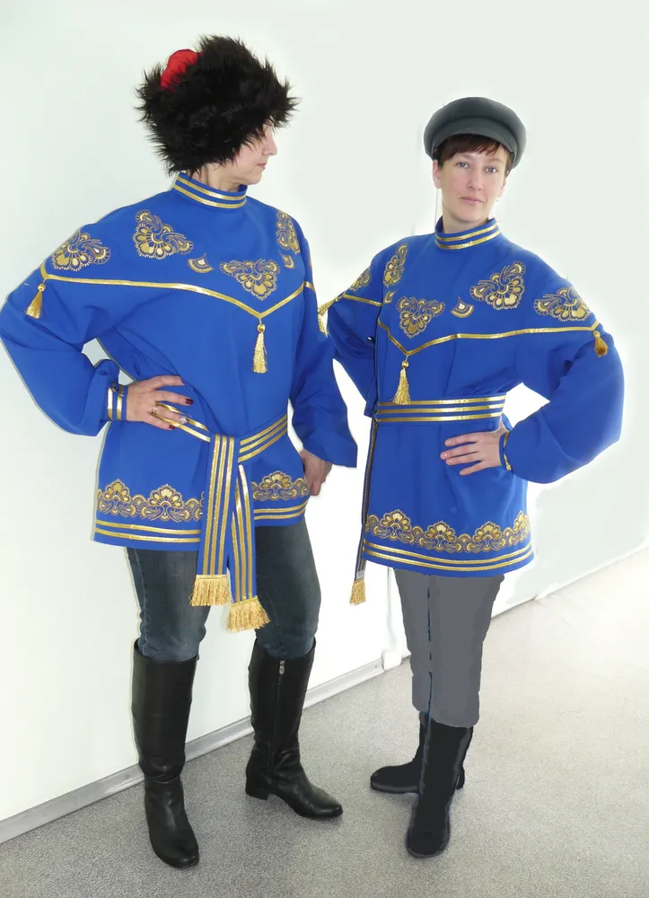 Мужской русско-народный костюм. Рубашка с кушаком, картуз.