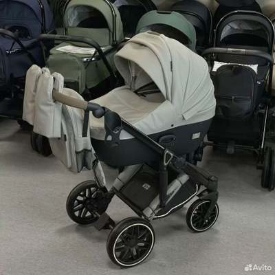 Детская коляска 3 в 1 Luxmom F2 Серый (Экокожа)