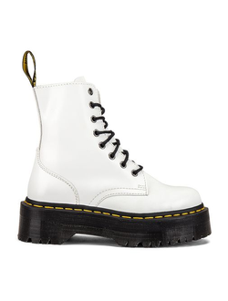 Ботинки Dr Martens Jadom Smooth White на толстой подошве белые