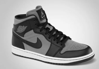 Nike Air Jordan Retro 1 Mid Black Grey (Серые) новые