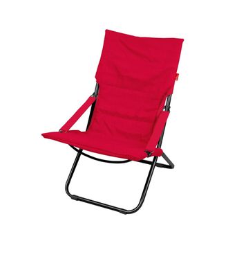 Кресло-шезлонг складное с мягким матрасом до 120 кг., ННК4/R винный / Кресло для кемпинга, отдыха / Кресло туристическое