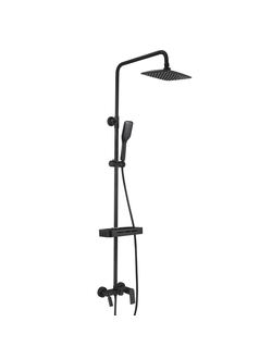 Смеситель для ванны Tropic LM7002BL, с тропическим душем черный