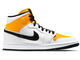 Купить кроссовки Nike (WMNS) Air Jordan 1 Mid Perforated - White University Gold BQ6472-107