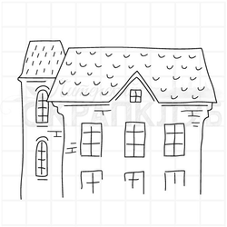 Штамп крыша дома