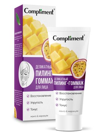 Compliment Деликатный Пилинг Гоммаж для лица МАНГО  и МАРАКУЙЯ 80мл