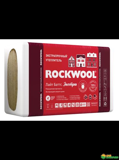 ROCKWOOL ЛАЙТ БАТТС ЭКСТРА 1000х600х50 мм (8 плит; 4,8 кв.м.; 0,24 куб.м.)