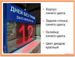 Табло "Дней без травм DAYS WITHOUT LTIs"