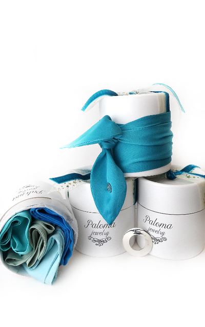 Шарф шелковый AQUA Collection