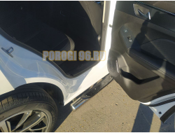 Пороги труба с проступью d76 для Haval Jolion 2021-