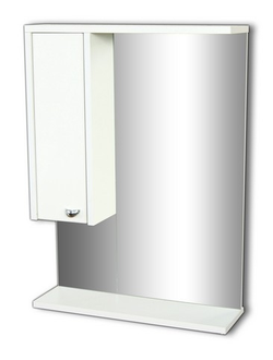 Шкаф-зеркало навесной для ванной Блик 50 ЛАЙТ левый Домино