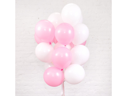 Белые и розовые шары