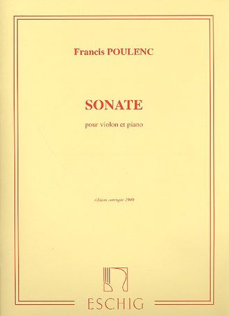 Poulenc Violin Sonate (edition corrigee 1949 )