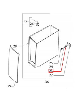Манжета бункера воды для кофемашины Saeco Philips 996530001829