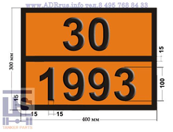 30-1993 легковоспламеняющаяся жидкость нук табличка опасного груза