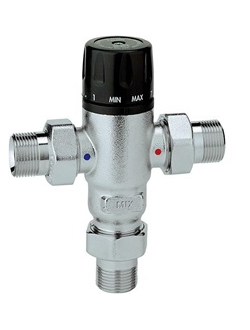 Термостатический смесительный клапан "VIEIR" 1/2" (температурный диапазон от 38° до 60°С) VR173