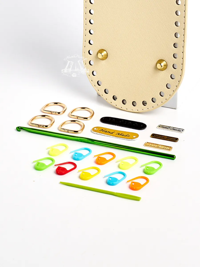 Донышко 30 на 10 и крючок с фурнитурой для вязания