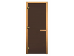 Дверь стеклянная 2100х700 (сатин,бронза матовая,графит матовая)