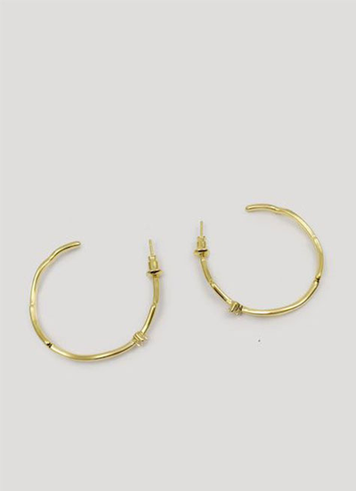 (АРТИКУЛ: 7112/32) СЕРЬГИ ЖЕНСКИЕ, СРЕДНЕГО РАЗМЕРА, ЦВЕТ "ЗОЛОТО"