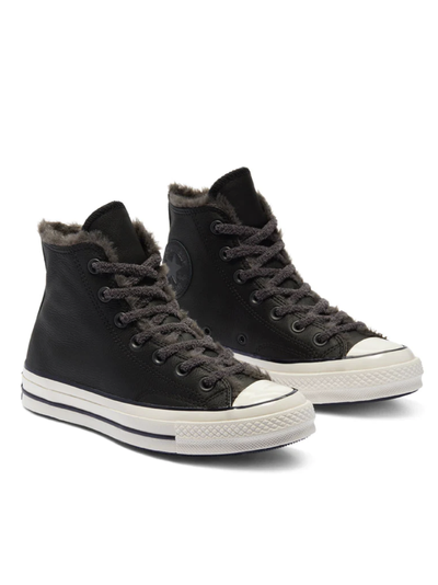 Кеды Converse Chuck 70 черные зимние с мехом