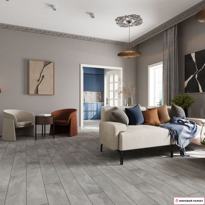 Ламинат Eversense Large Мрамор серый EL1002 34 класс толщина 8 мм с фаской 2.5427 м2