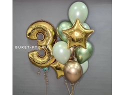 Сет из гелиевых шаров "Оливка"