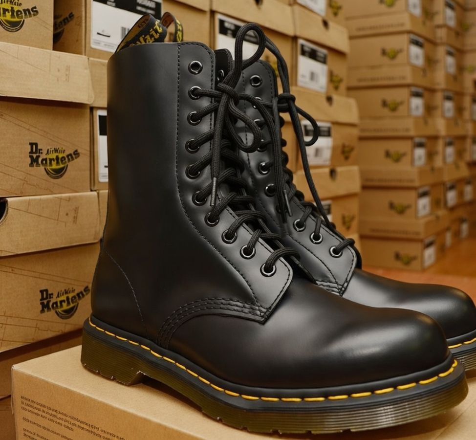 пунктирная желтая строчка оригинальные Dr. Martens 1460