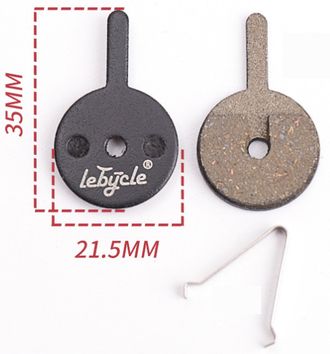 Колодки диск. LeBycle LE-22R, смола/полуметалл, черные
