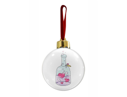 Новогодний ёлочный шар #12 на День влюблённых, 14 февраля