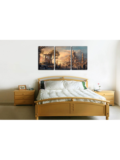 Модульная картина &quot;Волшебный город&quot;