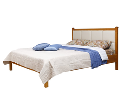 Кровать с мягким изголовьем ДАНИЯ 1/1 из массива сосны 90 х 190/200 см