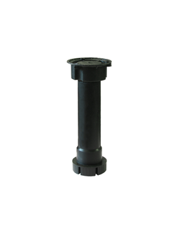 Опора кухонная регулируемая 145-165мм, разборная, черная (без клипсы) под саморез