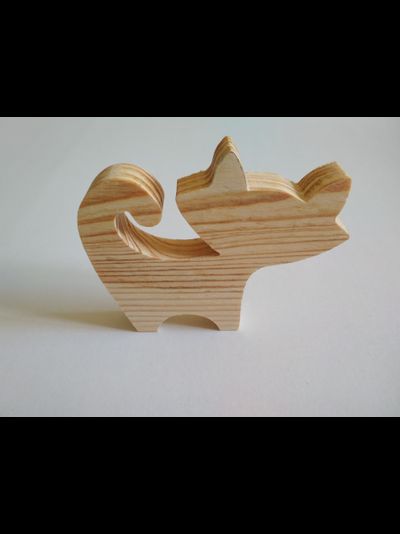 Котёнок деревянный