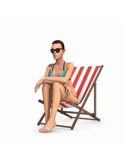 пляж Девушка в бикини 302