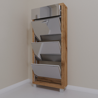 Обувница Айрон-3 Плюс (фасад Зеркало)