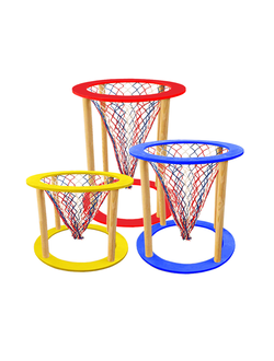 НАБОР КОРЗИН ДЛЯ ЗАБРОСА МЯЧЕЙ (ФАНЕРА) КРАСКА