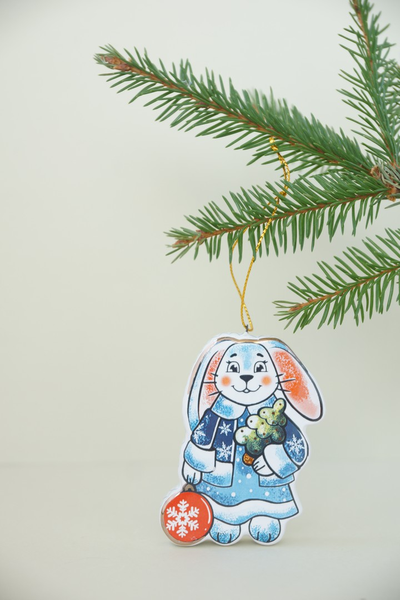 Комплект ёлочных игрушек "Зайцы"